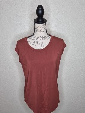 Marlow Solid Print Cap Sleeve Top Size L